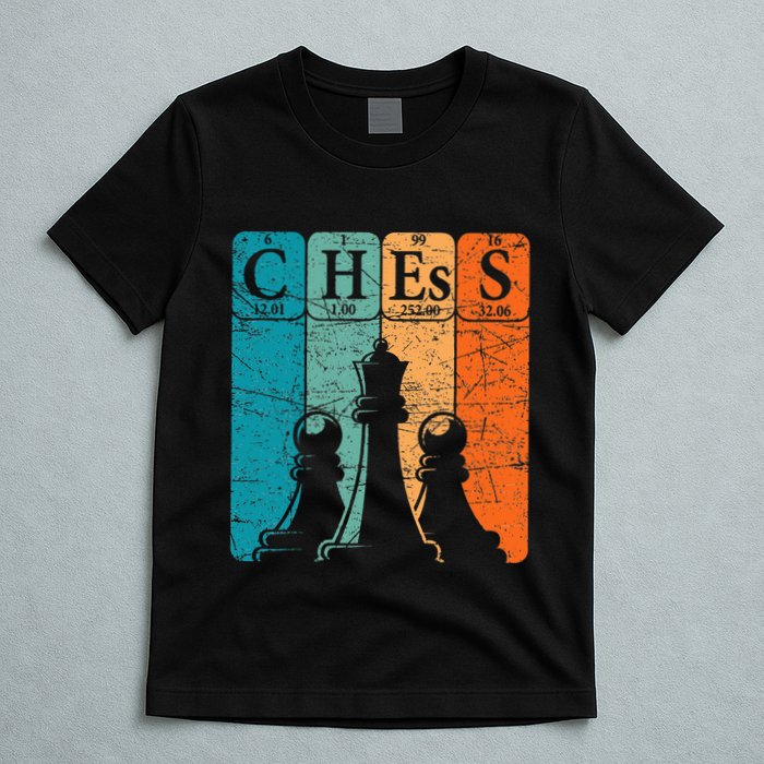 Chess Periodic Table Elements Nerd Chess Player Vintage T-Shirt