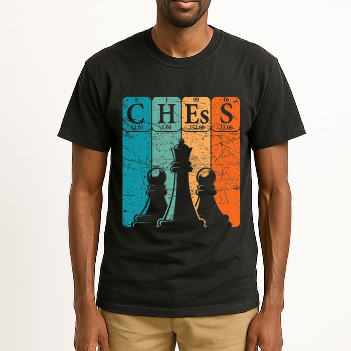 Chess Periodic Table Elements Nerd Chess Player Vintage Tall T-Shirt