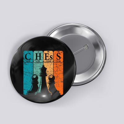 Chess Periodic Table Elements Nerd Chess Player Vintage Button