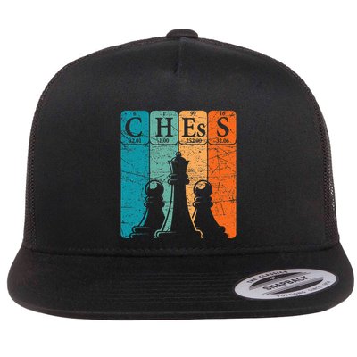 Chess Periodic Table Elements Nerd Chess Player Vintage Flatbill Hat