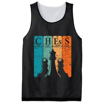 Chess Periodic Table Elements Nerd Chess Player Vintage Mesh Reversible Basketball Jersey Tank