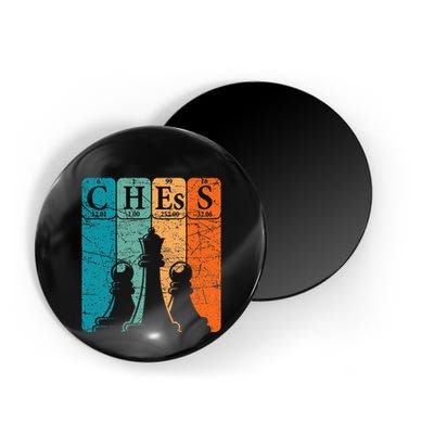 Chess Periodic Table Elements Nerd Chess Player Vintage Magnet