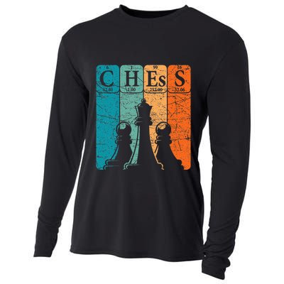 Chess Periodic Table Elements Nerd Chess Player Vintage Cooling Performance Long Sleeve Crew