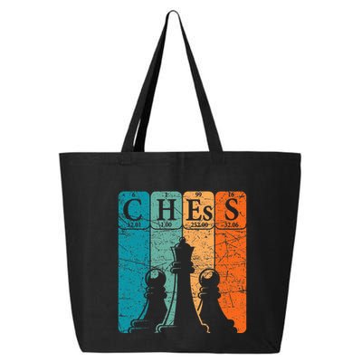 Chess Periodic Table Elements Nerd Chess Player Vintage 25L Jumbo Tote