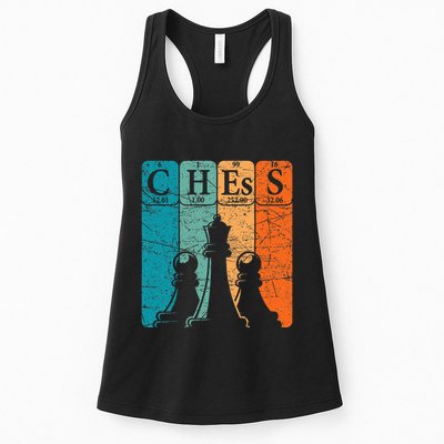 Chess Periodic Table Elements Nerd Chess Player Vintage Womens Tank Top