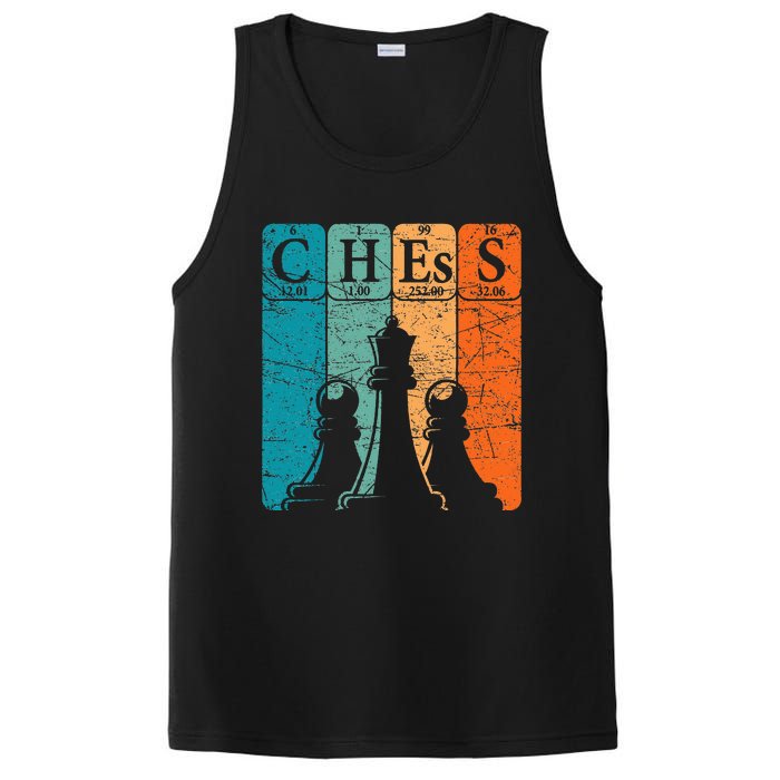 Chess Periodic Table Elements Nerd Chess Player Vintage PosiCharge Competitor Tank