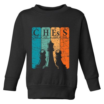 Chess Periodic Table Elements Nerd Chess Player Vintage Toddler Sweatshirt
