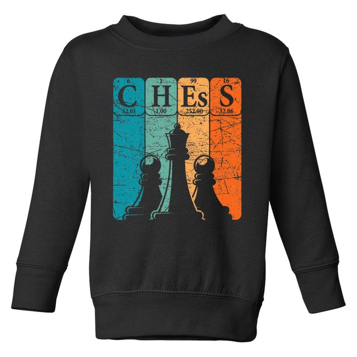 Chess Periodic Table Elements Nerd Chess Player Vintage Toddler Sweatshirt