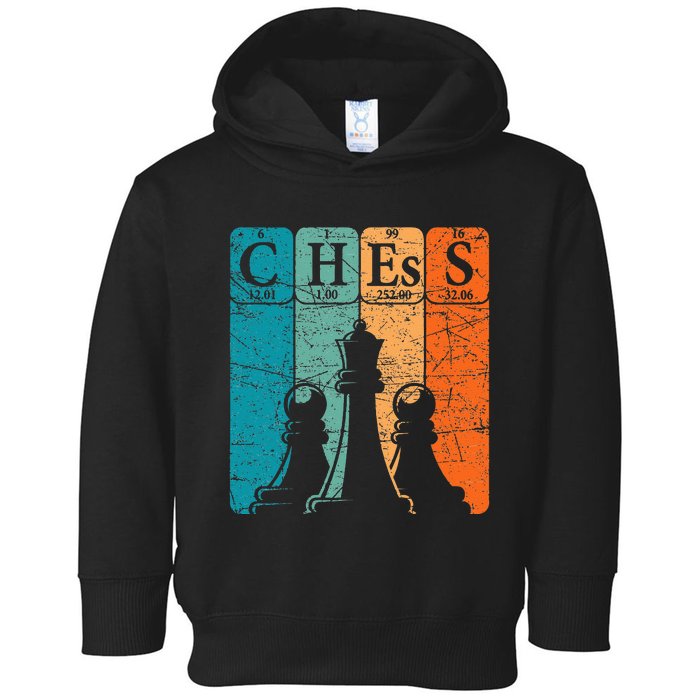 Chess Periodic Table Elements Nerd Chess Player Vintage Toddler Hoodie