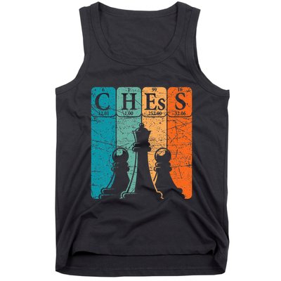 Chess Periodic Table Elements Nerd Chess Player Vintage Tank Top