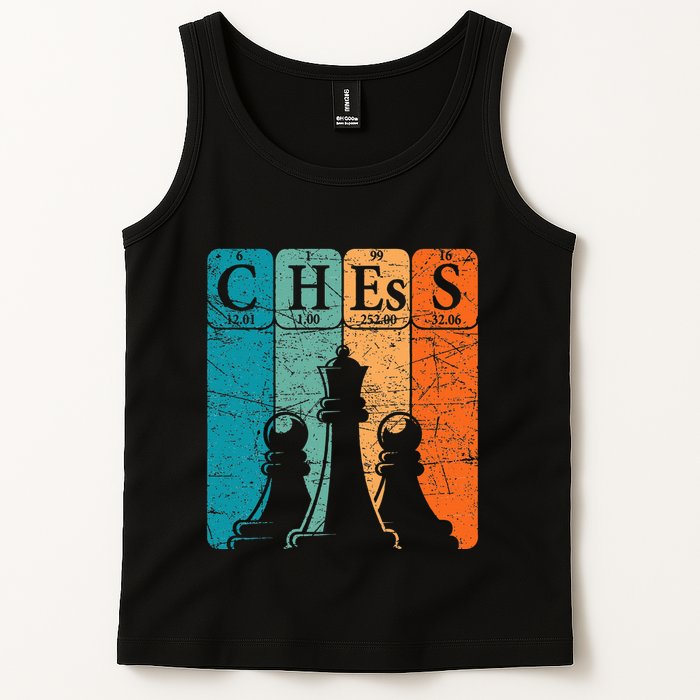 Chess Periodic Table Elements Nerd Chess Player Vintage Tank Top