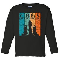 Chess Periodic Table Elements Nerd Chess Player Vintage Toddler Long Sleeve Shirt