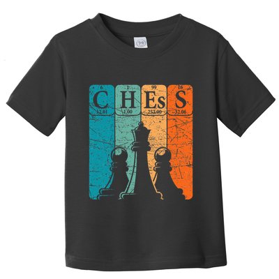 Chess Periodic Table Elements Nerd Chess Player Vintage Toddler T-Shirt