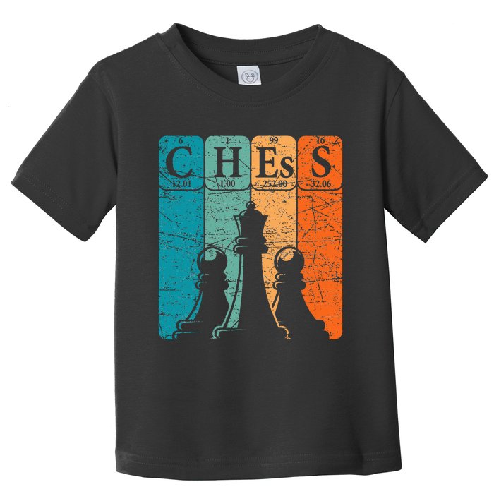 Chess Periodic Table Elements Nerd Chess Player Vintage Toddler T-Shirt