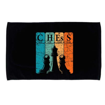 Chess Periodic Table Elements Nerd Chess Player Vintage Microfiber Hand Towel