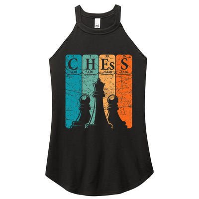 Chess Periodic Table Elements Nerd Chess Player Vintage Women's Perfect Tri Rocker Tank