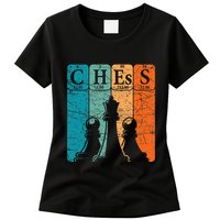 Chess Periodic Table Elements Nerd Chess Player Vintage Womens T-Shirt