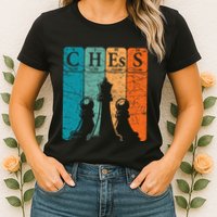 Chess Periodic Table Elements Nerd Chess Player Vintage Womens T-Shirt