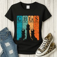 Chess Periodic Table Elements Nerd Chess Player Vintage Womens T-Shirt