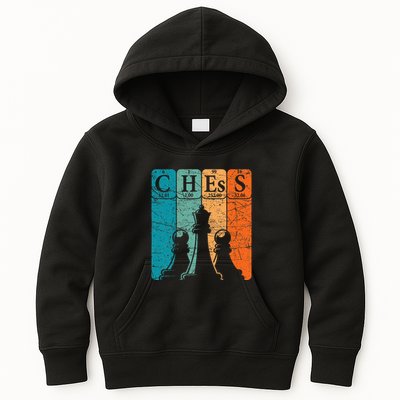 Chess Periodic Table Elements Nerd Chess Player Vintage Kids Hoodie