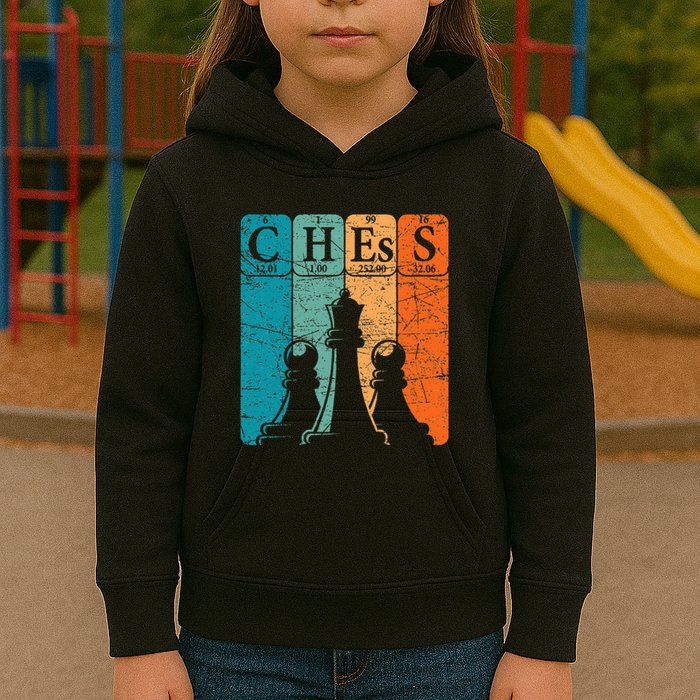 Chess Periodic Table Elements Nerd Chess Player Vintage Kids Hoodie