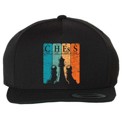 Chess Periodic Table Elements Nerd Chess Player Vintage Wool Snapback Cap