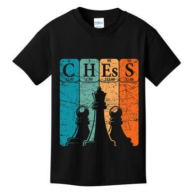 Chess Periodic Table Elements Nerd Chess Player Vintage Kids T-Shirt