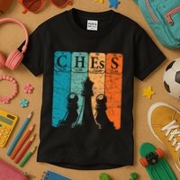 Chess Periodic Table Elements Nerd Chess Player Vintage Kids T-Shirt