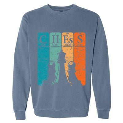 Chess Periodic Table Elements Nerd Chess Player Vintage Garment-Dyed Sweatshirt