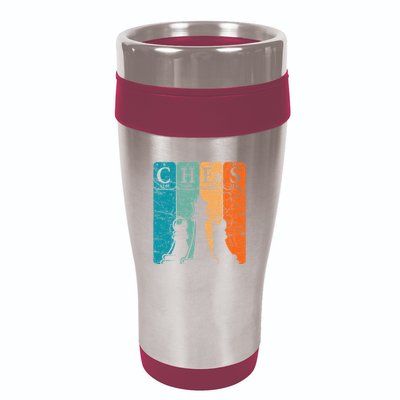 Chess Periodic Table Elements Nerd Chess Player Vintage 16oz Travel Tumbler