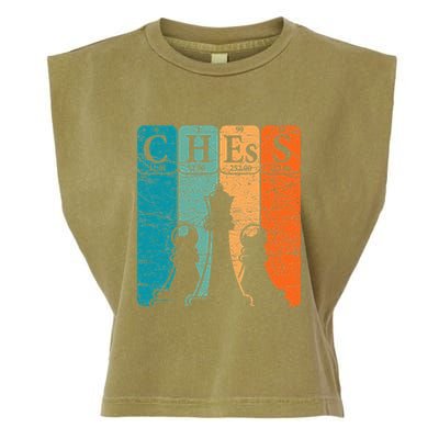 Chess Periodic Table Elements Nerd Chess Player Vintage Garment-Dyed Women's Muscle Tee