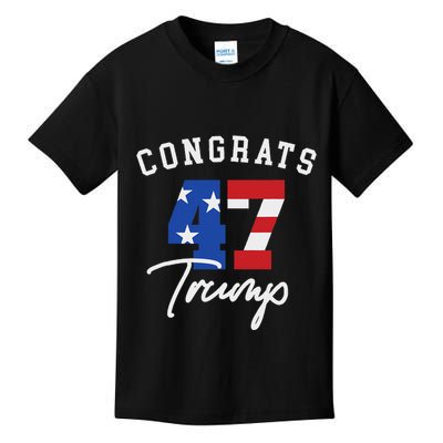 Congratulations President Trump 47 Kids T-Shirt