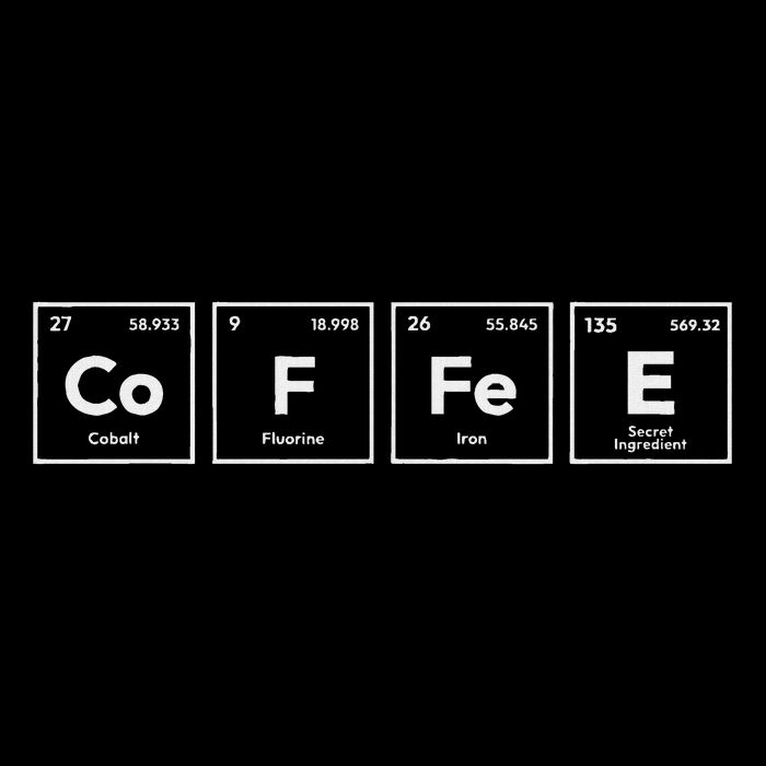 Coffee Periodic Table Elements Funny Science Geek Nerd Gifts 7-Panel Snapback Hat