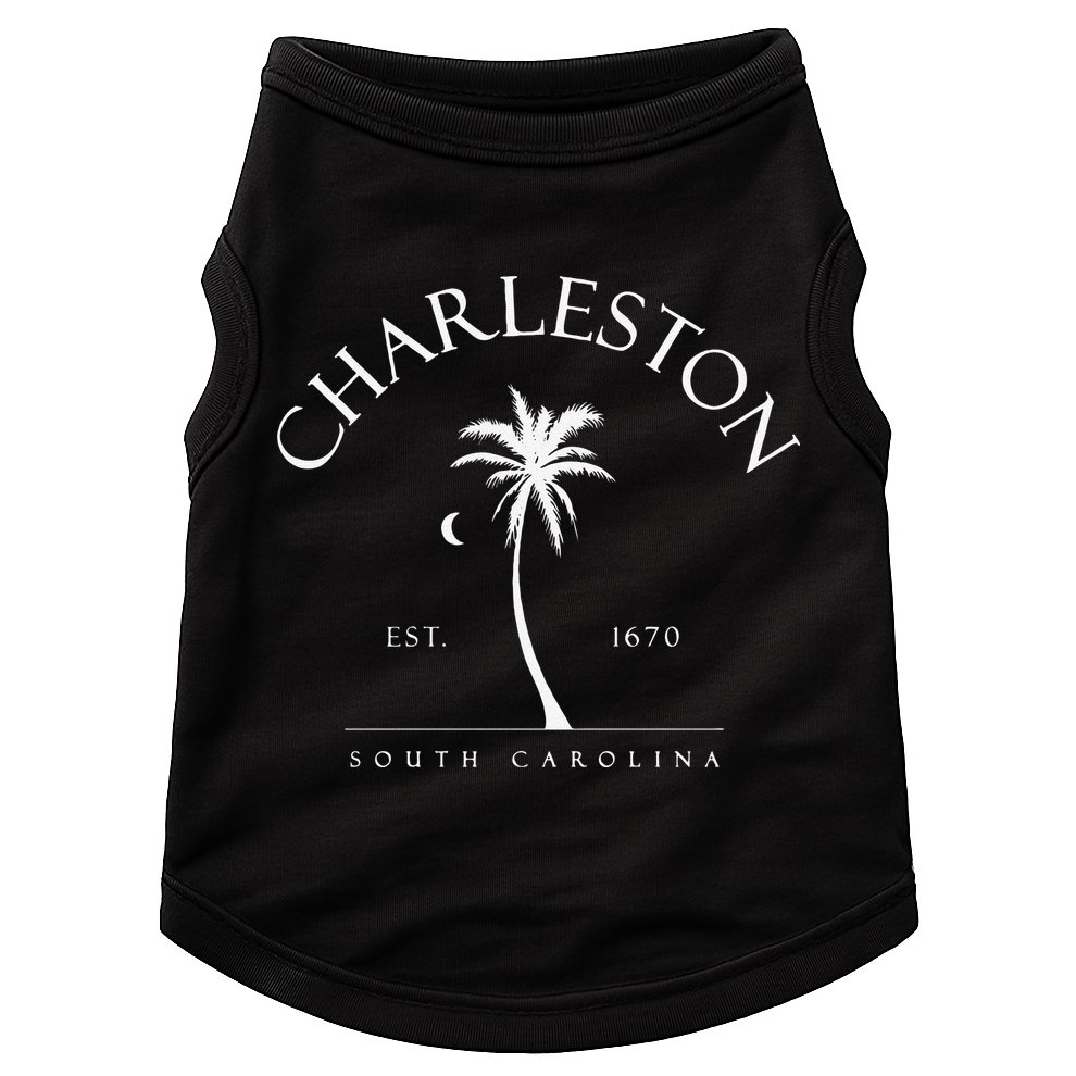Charleston Palm Tree Swimming Scuba Novelty Gift SC Doggie Tank