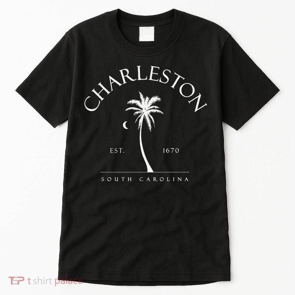 Charleston Palm Tree Swimming Scuba Novelty Gift SC Tall T-Shirt