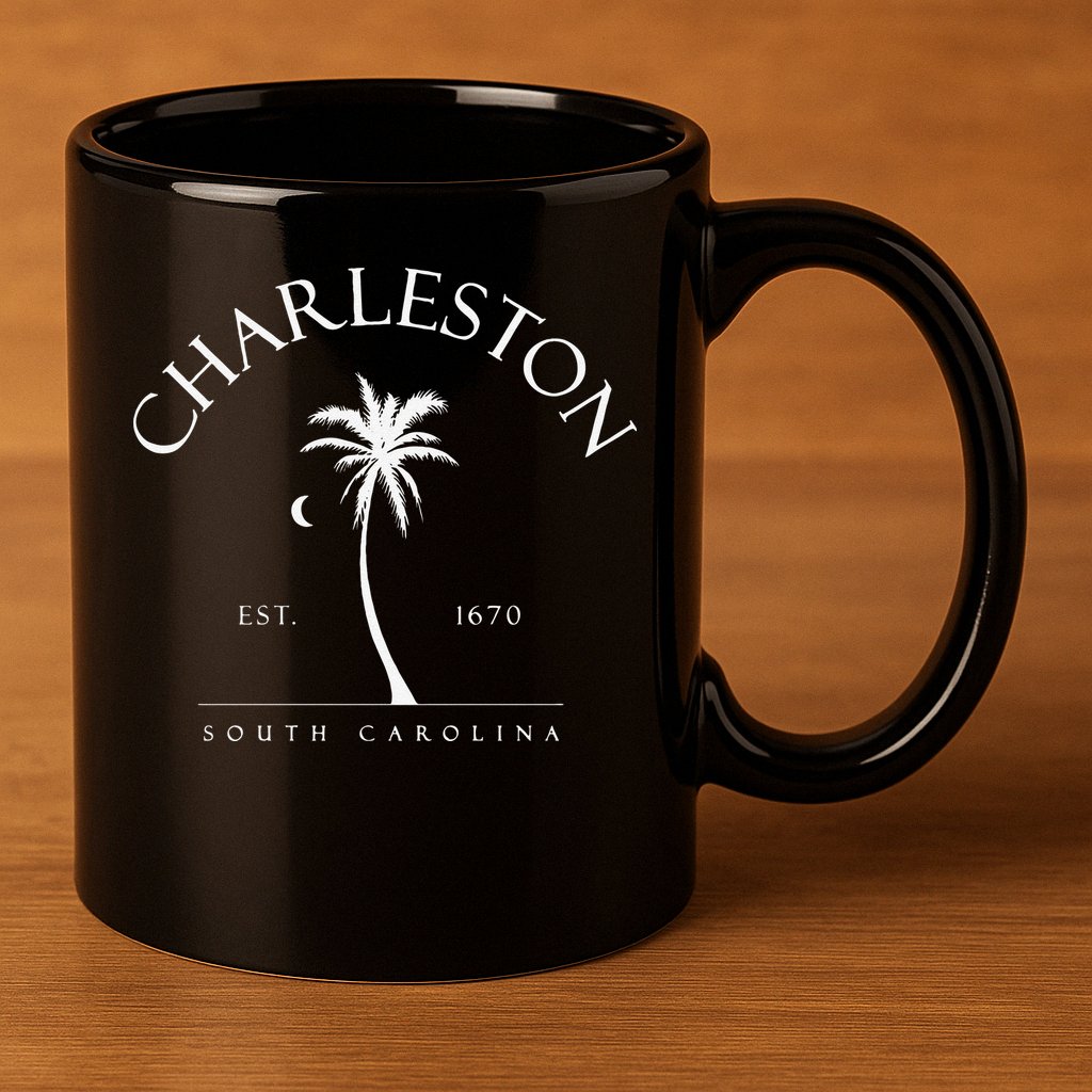 Charleston Palm Tree Swimming Scuba Novelty Gift SC 11oz C Handle Ceramic Mug