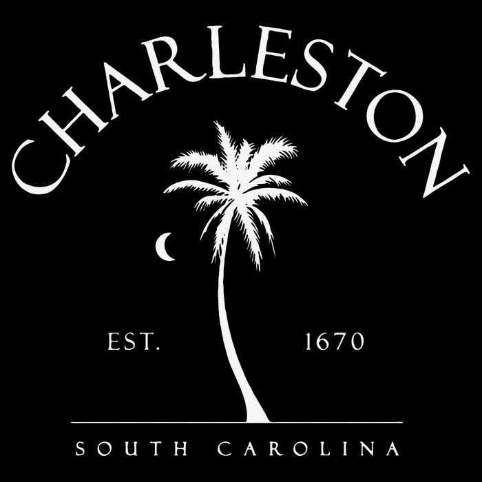 Charleston Palm Tree Swimming Scuba Novelty Gift SC Zip Tote Bag