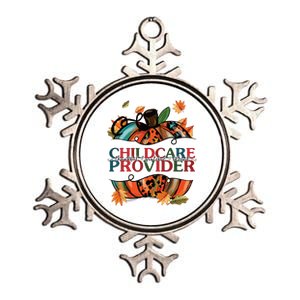 Childcare Provider Thankful Grateful Blessed Pumpkin Daycare Metallic Star Ornament