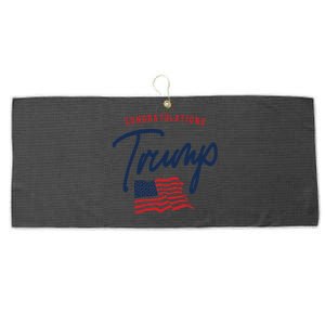 Congratulations President Trump 2024 Large Microfiber Waffle Golf Towel