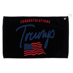 Congratulations President Trump 2024 Grommeted Golf Towel