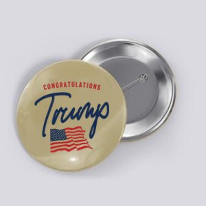 Congratulations President Trump 2024 Button