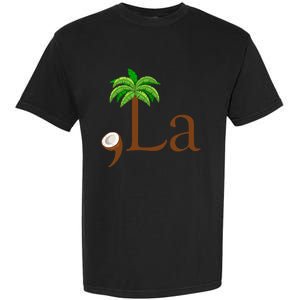 Coconut Palm Tree Comma + La Kamala Harris President 2024 Garment-Dyed Heavyweight T-Shirt