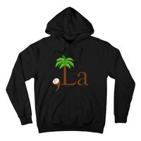 Coconut Palm Tree Comma + La Kamala Harris President 2024 Hoodie