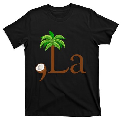 Coconut Palm Tree Comma + La Kamala Harris President 2024 T-Shirt