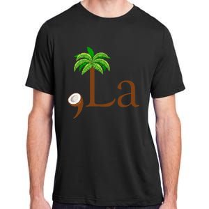 Coconut Palm Tree Comma + La Kamala Harris President 2024 Adult ChromaSoft Performance T-Shirt