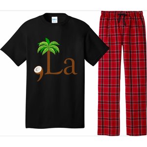 Coconut Palm Tree Comma + La Kamala Harris President 2024 Pajama Set