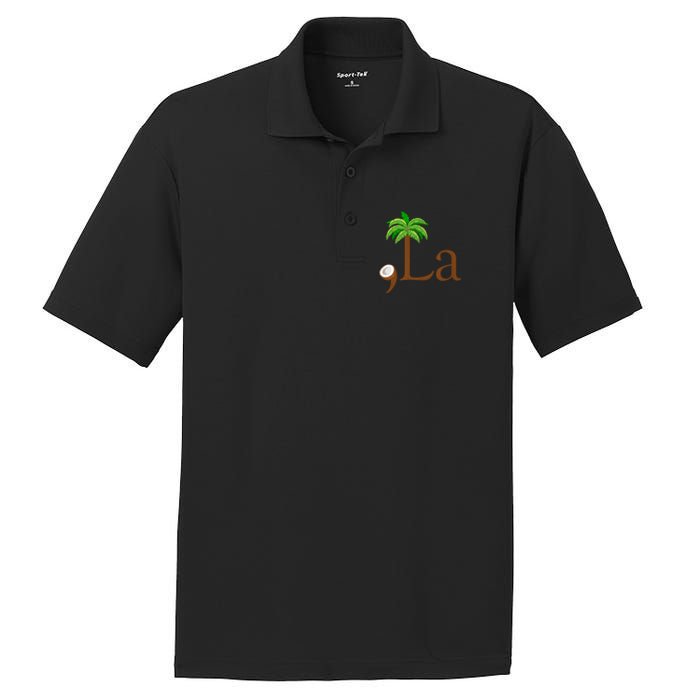 Coconut Palm Tree Comma + La Kamala Harris President 2024 PosiCharge RacerMesh Polo