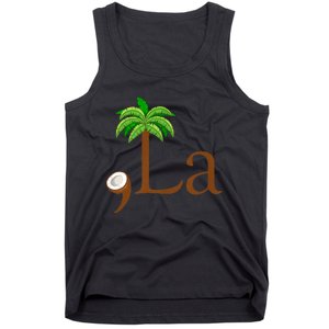 Coconut Palm Tree Comma + La Kamala Harris President 2024 Tank Top