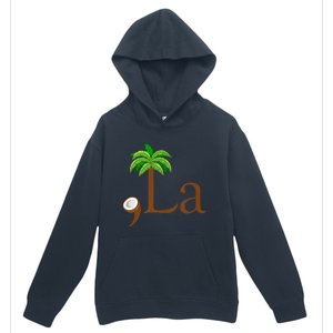 Coconut Palm Tree Comma + La Kamala Harris President 2024 Urban Pullover Hoodie