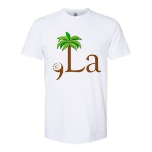 Coconut Palm Tree Comma + La Kamala Harris President 2024 Softstyle CVC T-Shirt